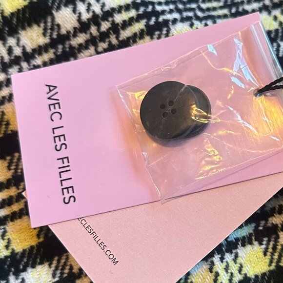 Avec Les Filles Double Breasted Blazer Jacket Plaid Clueless Size Medium NWT - Picture 10 of 12